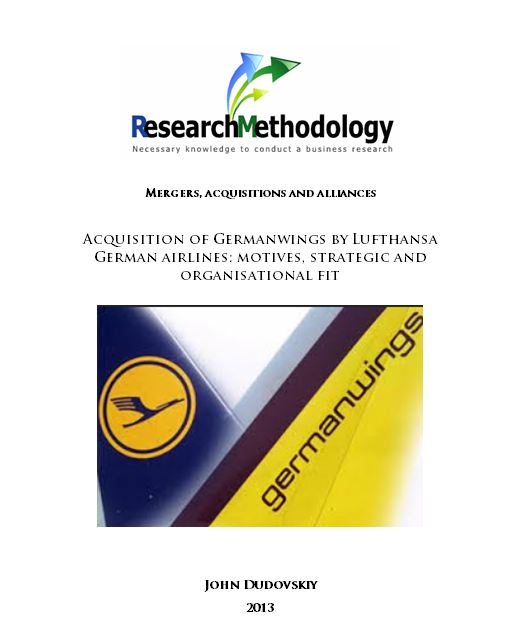Acquisition of Germanwings by Lufthansa 